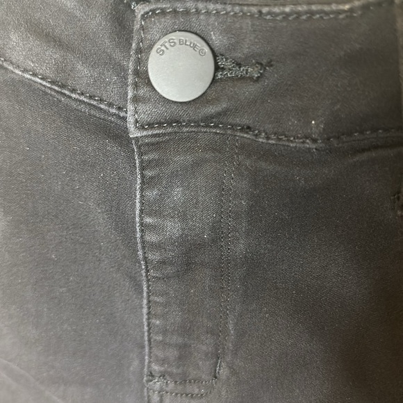 STS Blue Emma Ankle Skinny Cropped Jean Size 32 Black Mid Rise Stretch - Picture 5 of 14